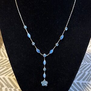 Elegant Blue and Silver Necklace
